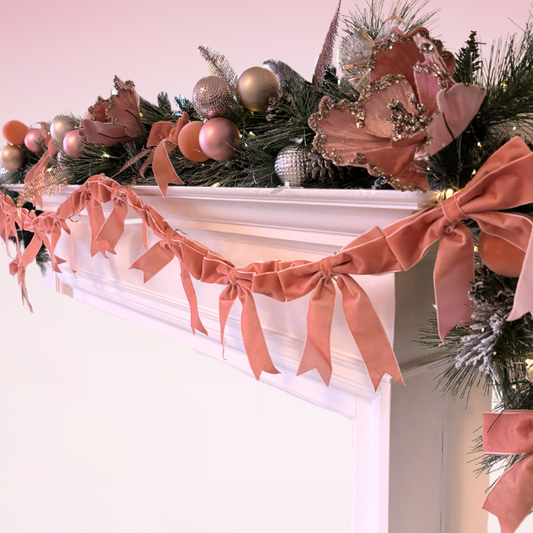 Christmas Velvet Bow Garland