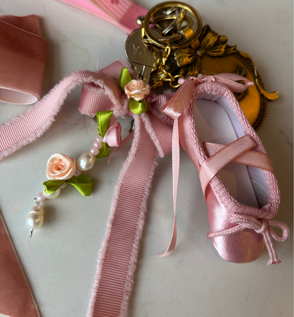 Ballet Slipper Keychain Charm