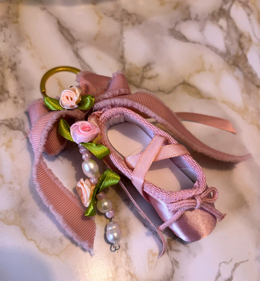 Ballet Slipper Keychain Charm